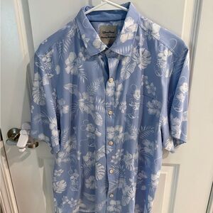 Tommy Bahama Men's Disney Blue Floral Shirt